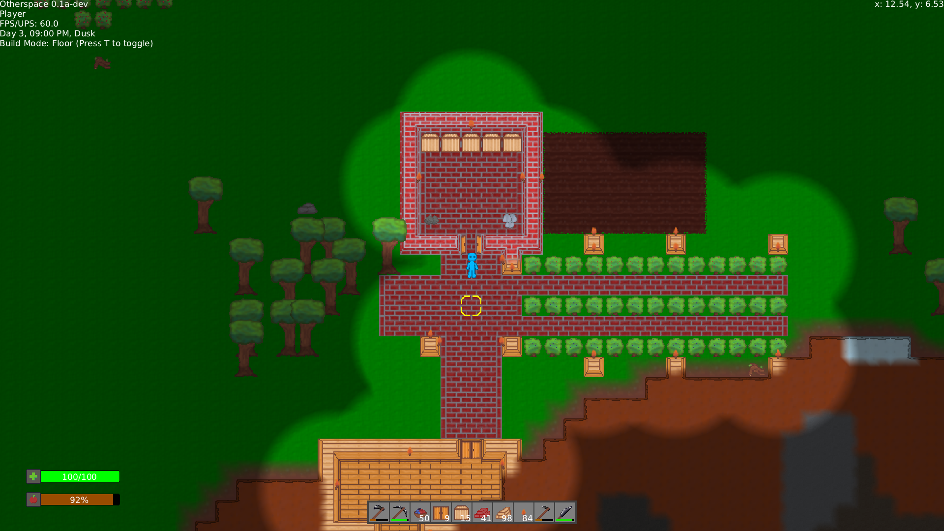 An established early base with brick structures and agriculture.