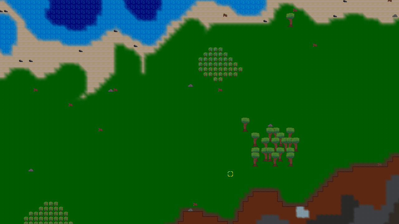 Naturally generated terrain in a new world.